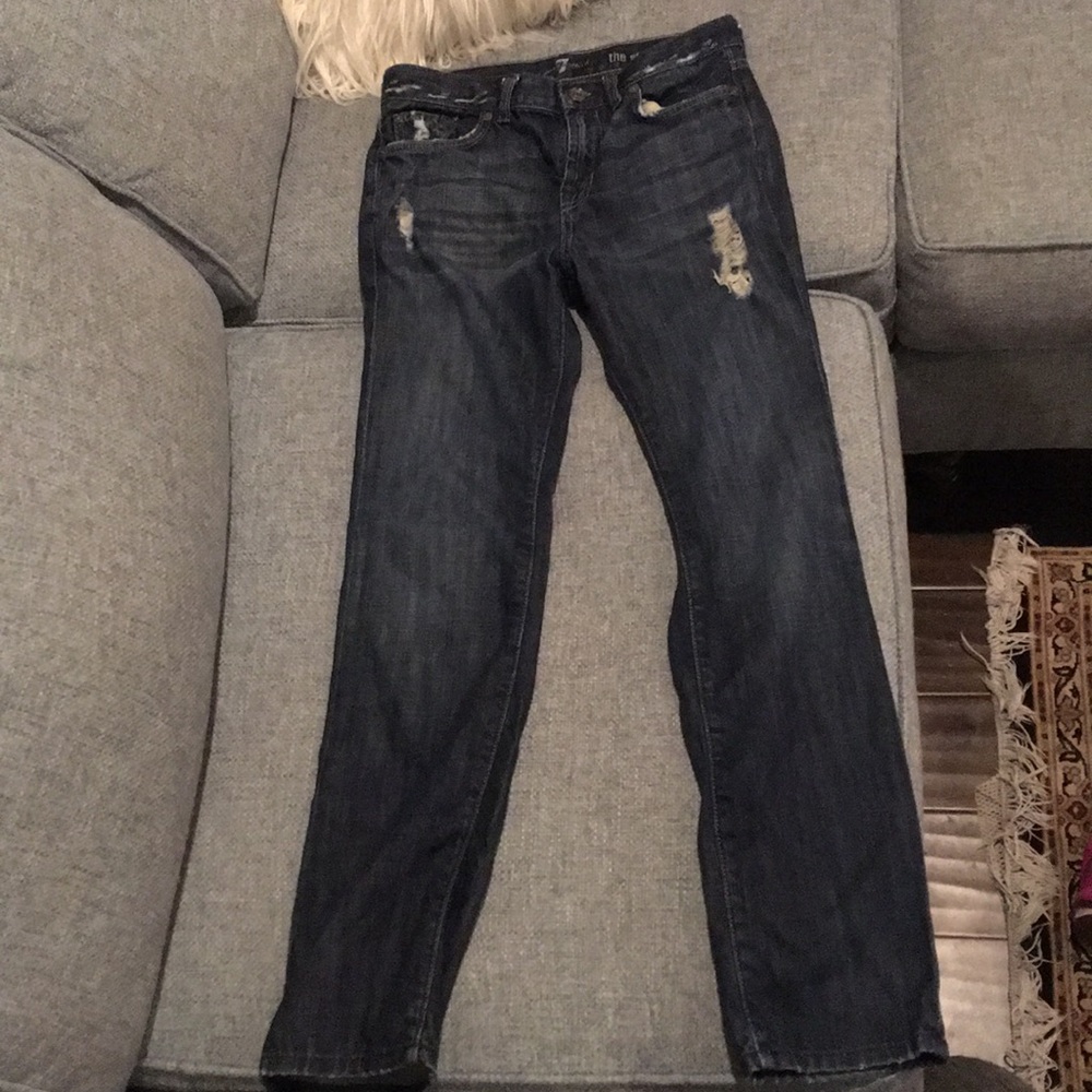 💣 7 For All Mankind 12 distressed straight jean